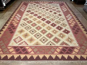 New Beige India Kelim 10' X 14'