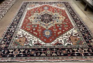 New Red India Indo Heriz 9' X 12'