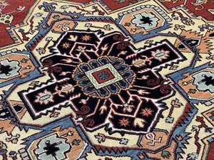 New Red India Indo Heriz 9' X 12'