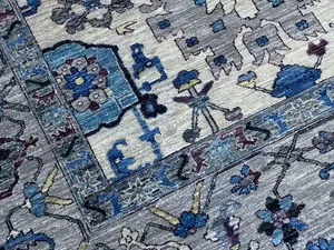 New Blue Afghanistan Modern Mahal 10' X 14'