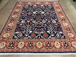 New Navy Afghanistan Modern Tribal 8' X 10'