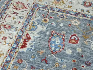 New Grey Afghanistan Modern Mahal 5' X 7'