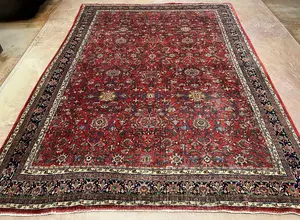 Antique Red Persian Bijar 9' X 12'