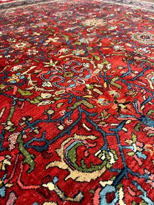 Antique Red Persian Bijar 9' X 12'