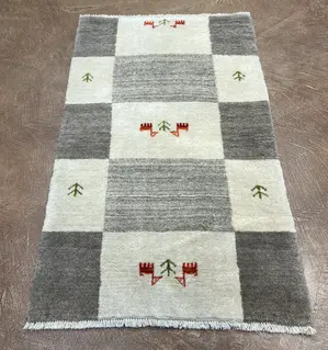 New Ivory Persian Gabbeh 2'-6"x4'
