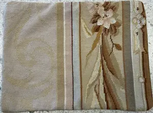 Vintage Beige China Aubusson Pillow