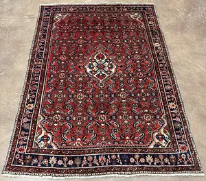 Antique Red Persian Hamadan 5' X 7'