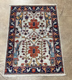 New Grey Afghanistan Modern Garrus Bijar 2' X 3'