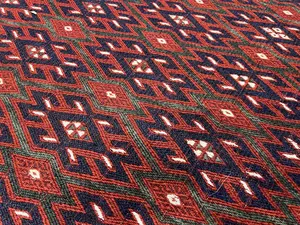 Vintage Red Afghanistan Sumak 7' X 10'