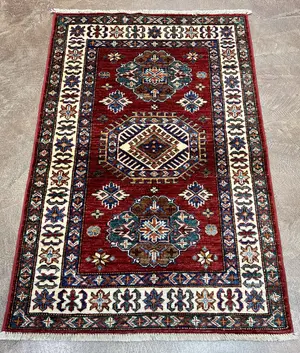 New Red Afghanistan Kazak 2'-6"x4'