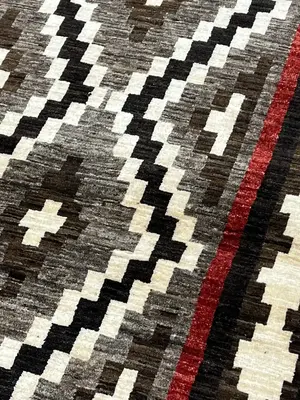 New Grey Afghanistan Navajo Runner
