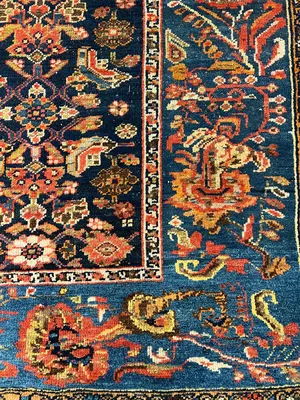 Antique Navy Persian Mahal Runner