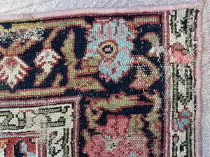 Antique Navy Persian Kurdish Runner