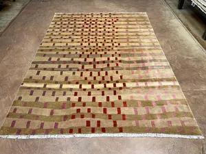 New Tan Persian Rag Weave 7' X 10'