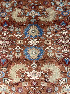 New Orange Afghanistan Modern Mahal 8' X 10'