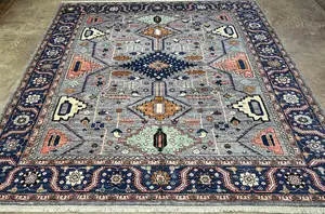 New Grey Afghanistan Modern Tribal 8' X 10'
