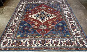 New Blue Afghanistan Modern Tribal 8' X 10'