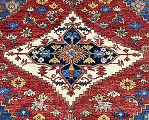 New Blue Afghanistan Modern Tribal 8' X 10'