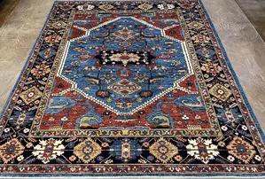 New Blue Afghanistan Modern Tribal 8' X 10'