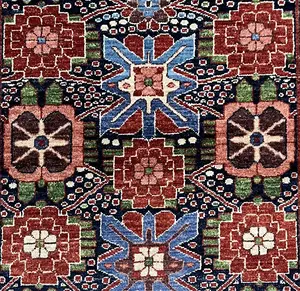 New Navy Afghanistan Modern Tribal 3' X 5'