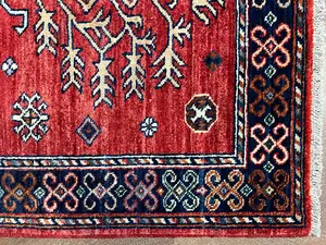 New Red Afghanistan Modern Tribal 2'-6"x4'
