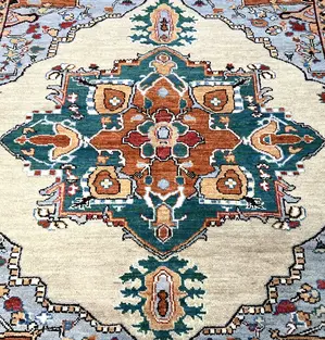 New Beige Afghanistan Oushak Heriz 8' X 10'