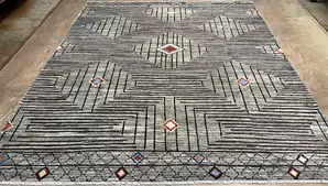 New Grey Afghanistan Oushak Navajo 8' X 10'
