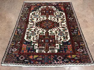Vintage Ivory Persian Karajeh 5' X 7'