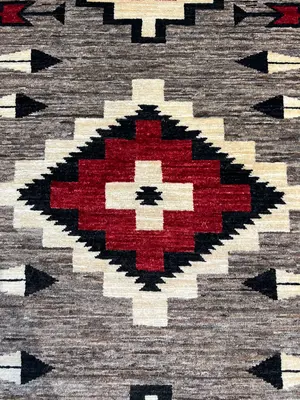 New Grey Afghanistan Navajo Runner