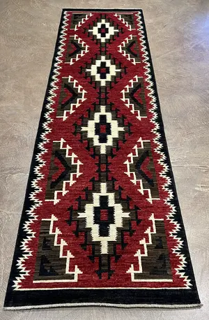 New Red Afghanistan Navajo Runner