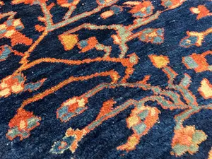Antique Navy Persian Malayer 3' X 5'