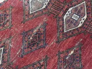 Antique Red Turkmenistan Turkoman Ottoman Stool Miscellaneous