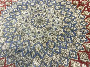 Vintage Red Persian Silk Ghom 3' X 5'