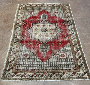 Vintage Red Turkey Turkish 4' X 6'
