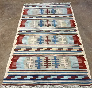 New Blue Turkey Turkish Kelim 5' X 7'