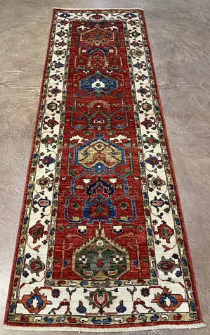 New Red Afghanistan Aryana Modern Tribal Runner