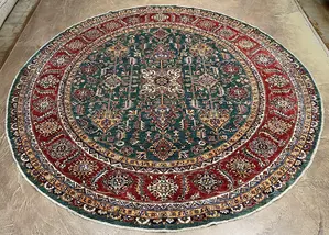 New Green Afghanistan Modern Tribal Round Round