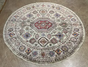 New Tan Afghanistan Kazak Round Round