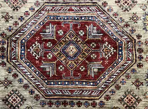 New Tan Afghanistan Kazak Round Round