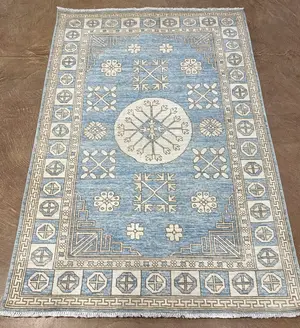 New Blue Afghanistan Khotan 4' X 6'
