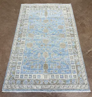New Blue Afghanistan Khotan 4' X 6'