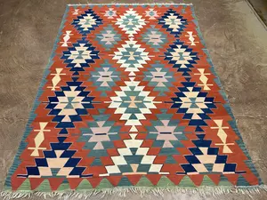 Vintage Multi Turkey Turkish Kelim 5'-6"x8'