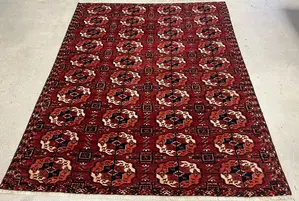 Antique Red Persian Tekke Turkoman 5' X 7'