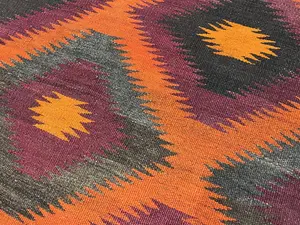 Vintage Brown Afghanistan Kelim Runner