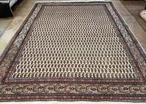 Vintage Ivory Persian Mir 10' X 14'