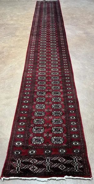 New Red Pakistan Bokhara Runner