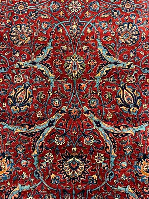 Vintage Red Persian Kashan 9' X 12'