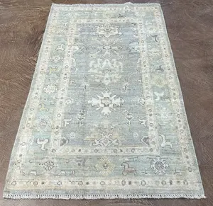 New Grey Afghanistan Oushak 3' X 5'