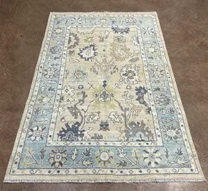 New Beige Afghanistan Oushak 4' X 6'