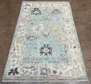 New Blue Afghanistan Oushak 4' X 6'